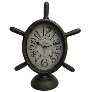 Novelty Nautical Clock, Vintage Style 12x11"